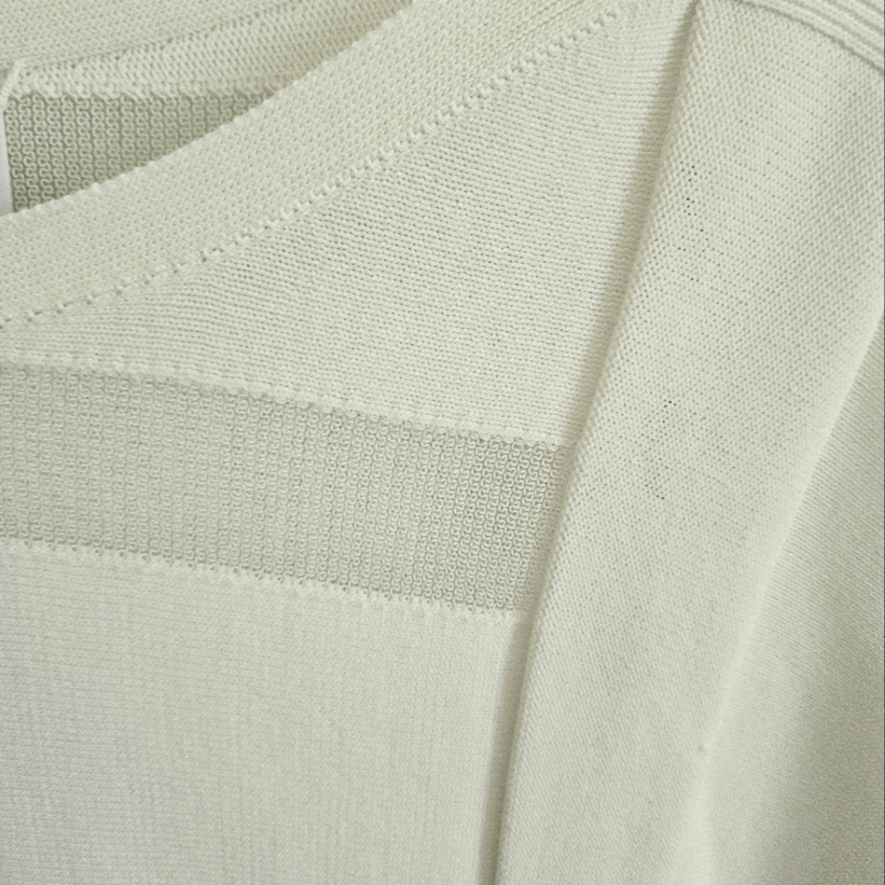 Joseph Ribkoff White Knit Mesh Insert Top - Picture 5 of 5